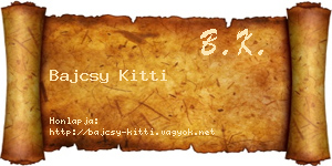 Bajcsy Kitti névjegykártya