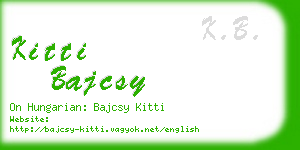 kitti bajcsy business card